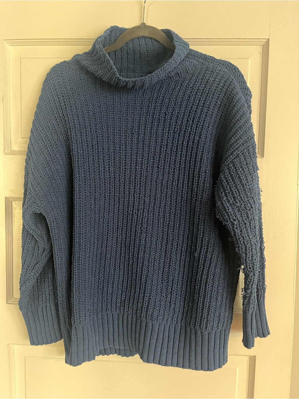 aerie Chunky Navy Turtleneck Sweater
